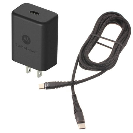 TurboPower PD 27W Fast Home Charger for Motorola Razr (2023), Edge (2023) - 6ft TYPE-C Cable USB-C Power Adapter Travel