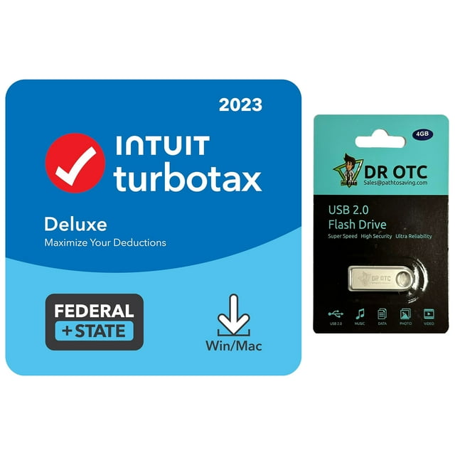 TurboTax Deluxe 2023 Tax Software Federal & State Tax Return