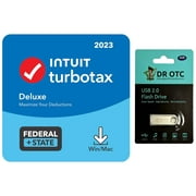 TurboTax Deluxe 2023 Tax Software - Federal & State Tax Return - Download BONUS FREE Dr OTC USB Drive 4GB