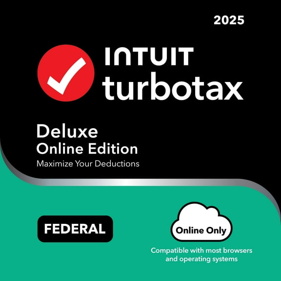 TurboTax Deluxe Online Edition 2025, Federal Tax Return [Online Activation Code]