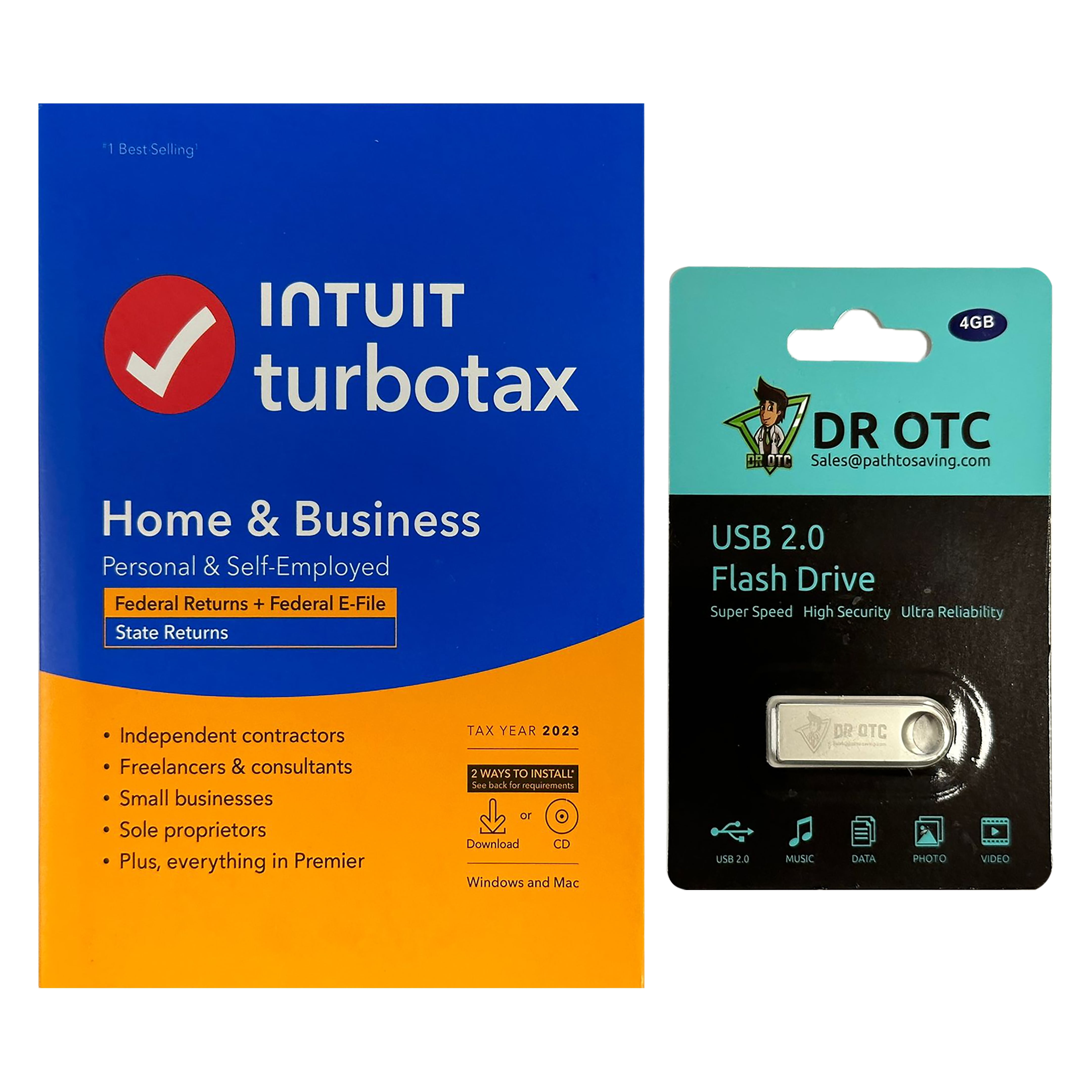 TurboTax Home & Business 2023 Tax Software Federal & State Tax Return