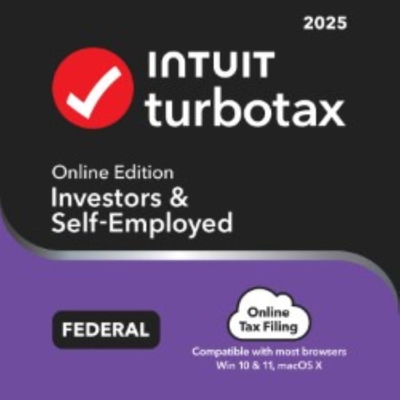 TurboTax Online 2025, Investors & Self Employed,Tax Return [Online Activation Code]