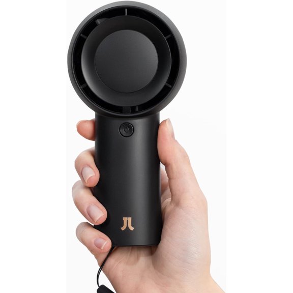Turbocharged Handheld Fan with Vortex Tech, 5-Speed Portable Mini Fan, 4000mAh Rechargeable Battery, High-Velocity Personal Desk Fan with Lanyard for Travel, Outdoor & Office