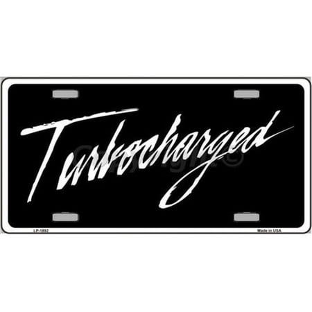 Turbocharged Lightning Script License Plate