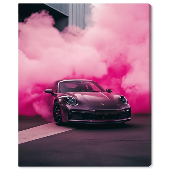 Turbocharged Pink Canvas Urban Glam Prints by Art Remedy, Gallery Wrapped, 36 x 45