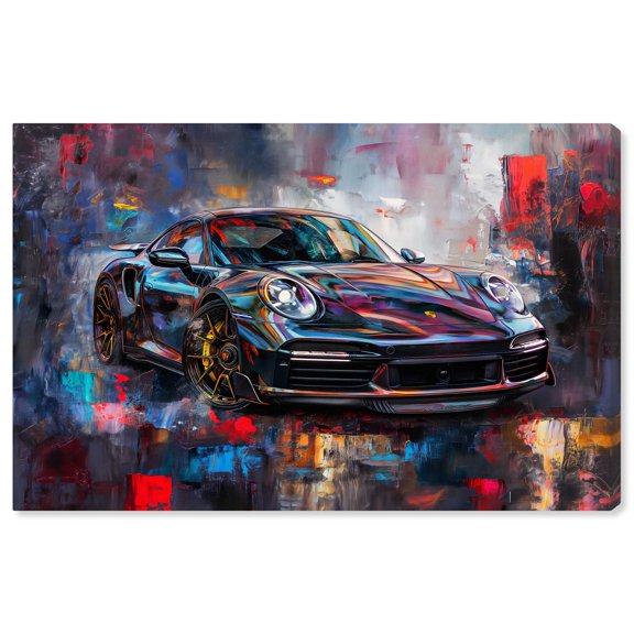 Turbocharged Porsche I Canvas Lux Car Paintings by Art Remedy, Gallery Wrapped, 45" x 30"