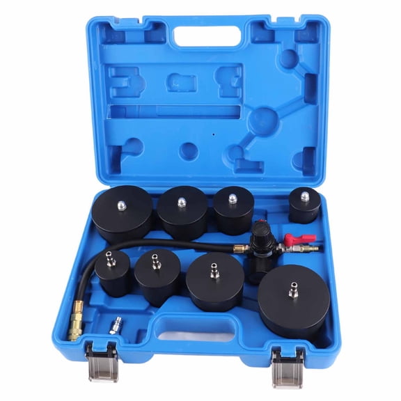 Turbocharger Boost Leak Tester, Turbo System Leakage Tester Pressure Gauge Tester Efficient 4 Pair Adapters 9 Pcs For Cool System For 1.38-3.54in Hoses