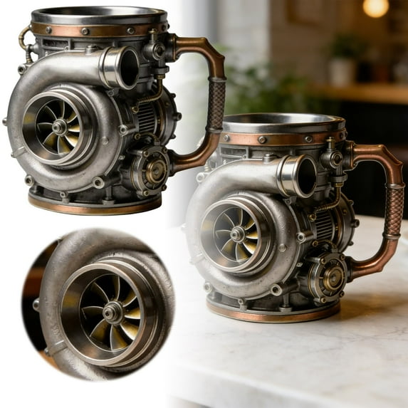 Turbocharger Mug – The Gearhead’s Coffee Companion Glasses Drinking 4 Drinking Cup Set Hail Merry Cups Coffee Cups Big Big for Women Cute Kitchen Cups Wooden Mugs Set Coffee Cup Set with Words Turtle