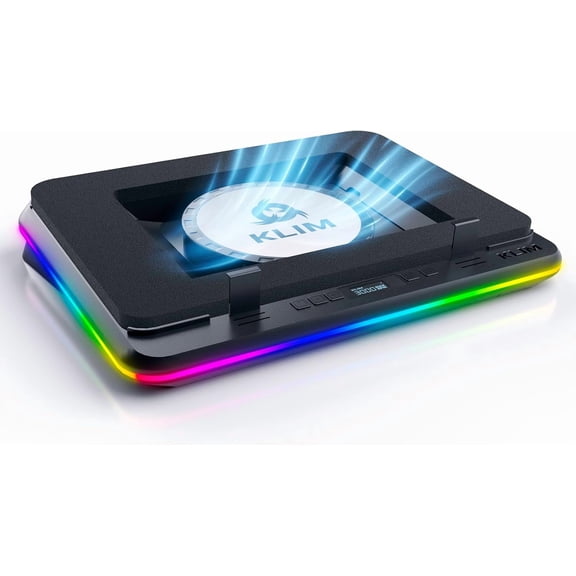 Turbofrost MAX - RGB Laptop Cooling Pad, Gaming Cooler with Powerful Turbofan XL, Fast Laptop, 15.6-17in, Smart Inlay System for Optimal Airflow, Adjustable Speed, LCD Screen