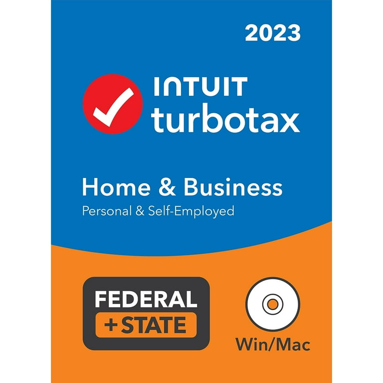Turbotax Home &amp; Business 2023 Tax Software CD for win/Mac 