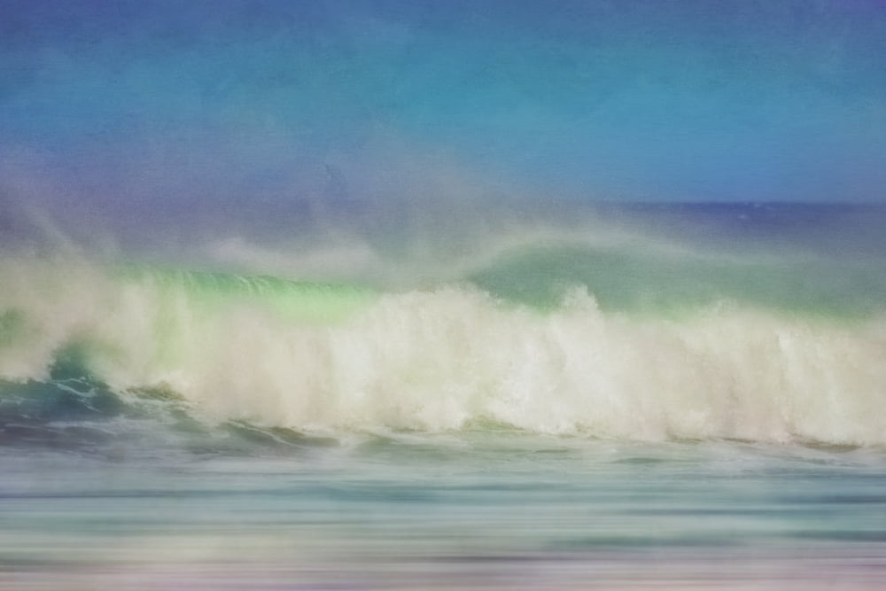 Turbulent waters of the Pacific ocean near Haleiwa Oahu Hawaii United States of America Canvas Art - Roberta Murray Design Pics (38 x 24)