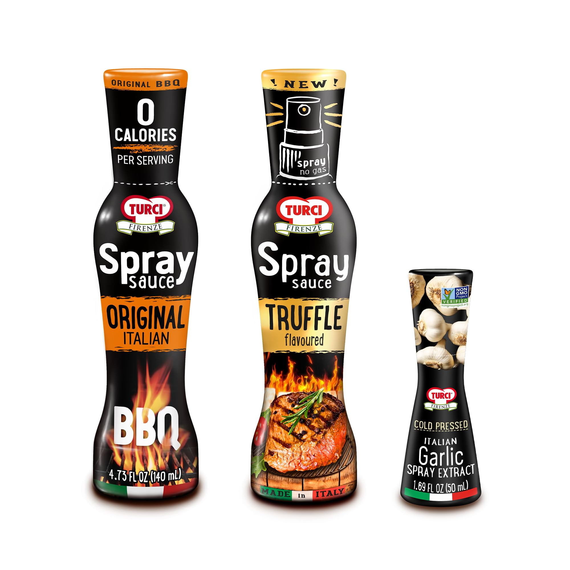 Turci Firenze Variety Gourmet MSF2 Food Spray Bundle (3 Original BBQ
