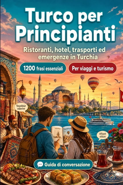 Turco Per Principianti: 1200 frasi essenziali in Turco per viaggiare en Turchia: Guida facile alla pronuncia, conversazi, (Paperback)