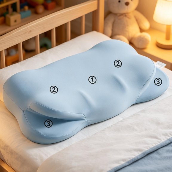 Turcyy Zero Pressure Memory Foam Pillow, Cloud Shape Ergonomic Neck Pillow for Multi Position Bedroom Sleep