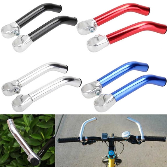 TureClos 1 Pair Bike Armrest Handlebar Replacement Bicycles Aluminum Handle Bar Extender for 22.2mm Diameter Cycling Upgrade Spare Parts Black