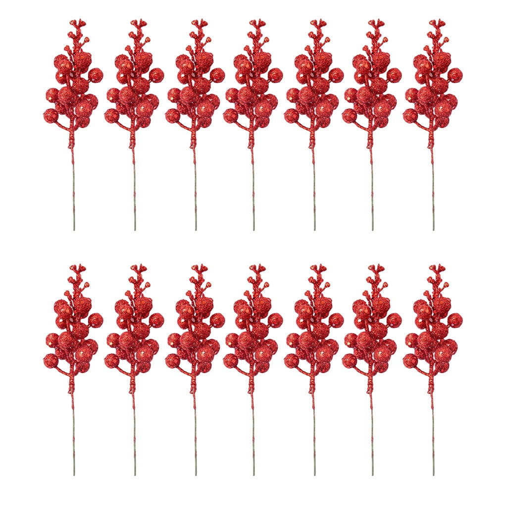TureClos 14 Pieces Christmas Tree Flower Decoration Craft Wedding
