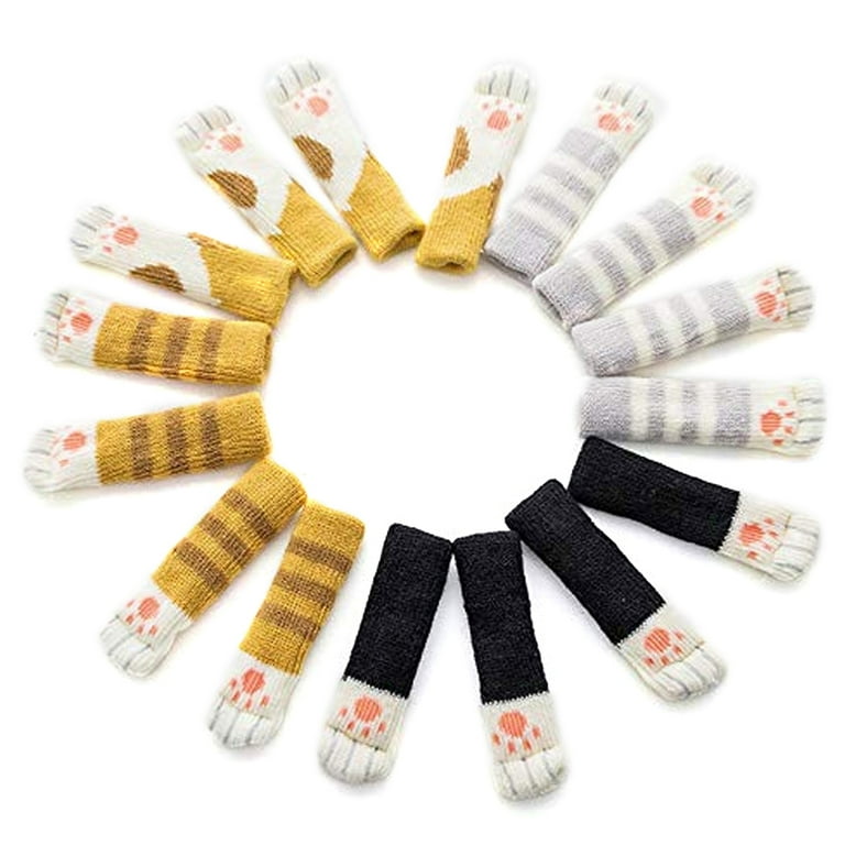 TureClos 16Pcs Chair Socks Cat Paw Chair Socks Chair Leg Covers