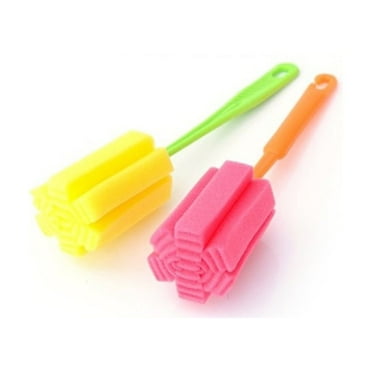 TureClos 2pcs Sponge Cup Brush PP Plastic Bottle Cleaning Brush Kitchen Cleaner Tools