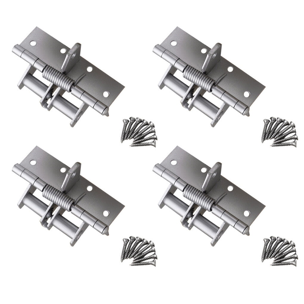 TureClos 4 Pieces Invisible Door Spring Hinge 90° Selfclosing Gate Multifunctional Hinges Front
