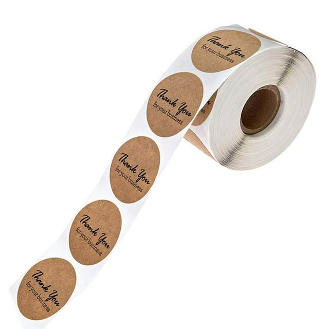 TureClos 500 Kraft Thank You For Your Business Stickers Labels Adhesive