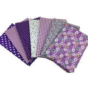TureClos 7Pcs Assorted Fat Quarter Bundle Quilt Quilting Cotton Fabric Sewing DIY Set