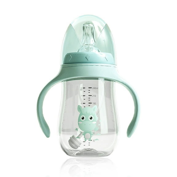 TureClos Baby Bottle 0-6 Month Cups Portable Infant Milk Drinking Bottles with Smart Babies Gifts