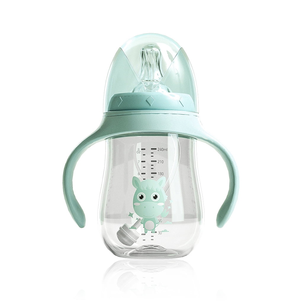 TureClos Baby Bottle 0 6 Month Cups Portable Infant Milk Drinking Bottles with Smart Babies Gifts