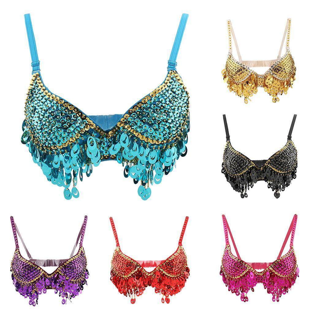 sequin belly dance top