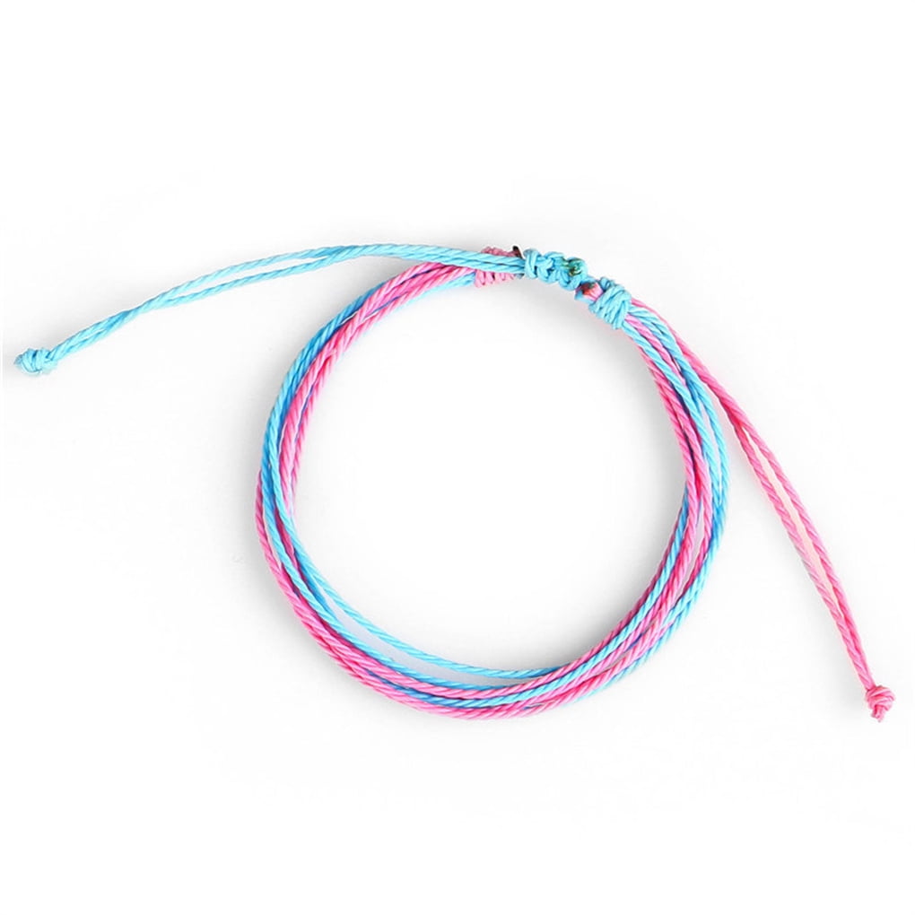 Hang Loose Bands-comfy beach, friendship bracelets are boho chic-wristband  bracelet for women, men and teens. (Point Break Pink, Medium 7.5