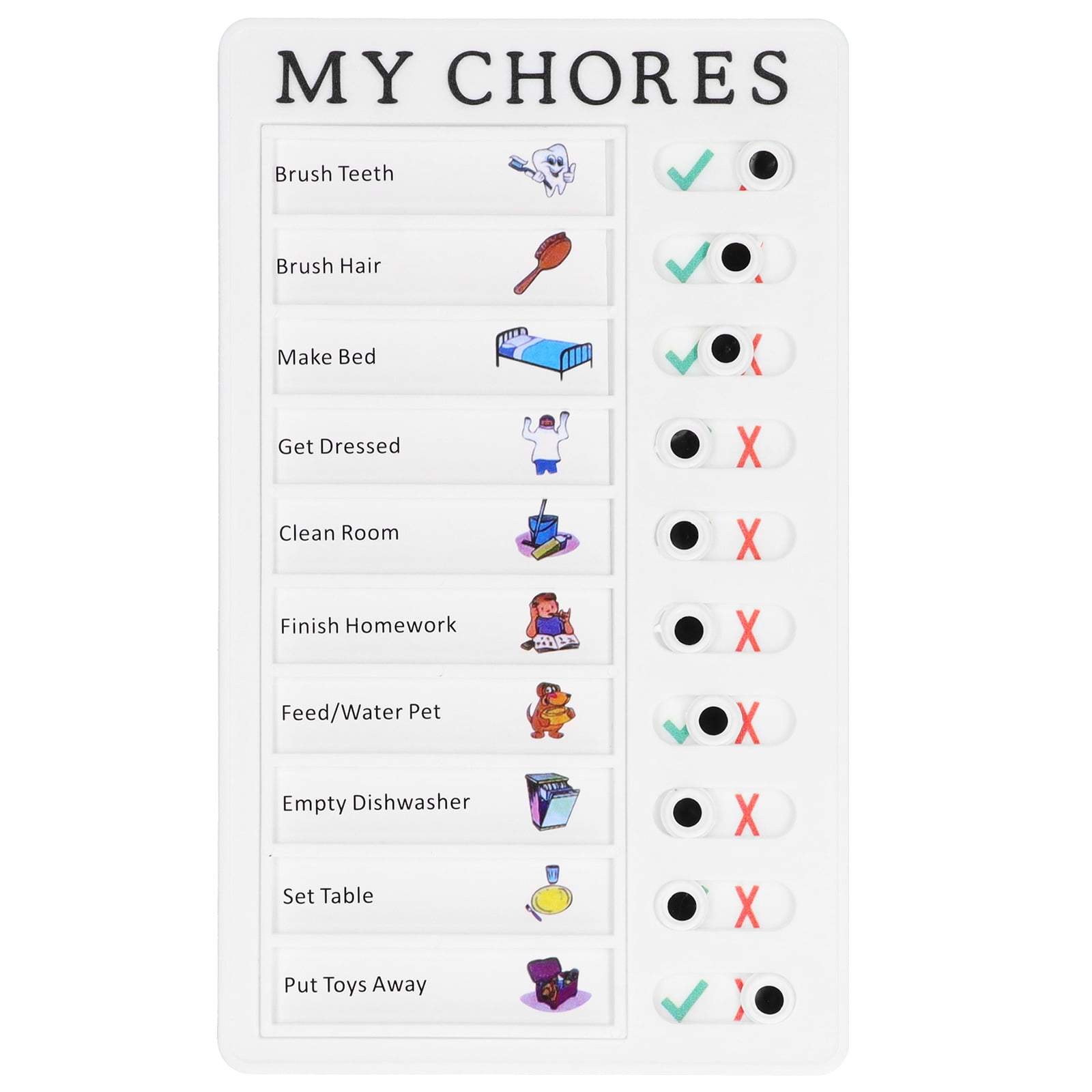 TureClos Child Student Daily Task Housework Reminder Mark Card ...