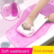 TureClos Clothes Washboard Plastic Washing Board Foldable Home Laundry Tool Clothes Cleaning Accessory, Pink