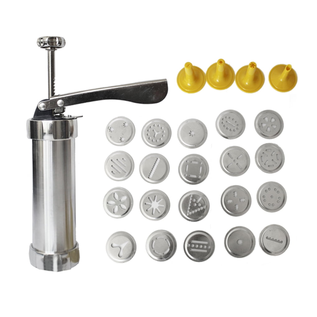 Cookie Press Kit Cookie Pressing Making Tool Biscuits Cake Mold Sugar Paste Extruder New, Gray