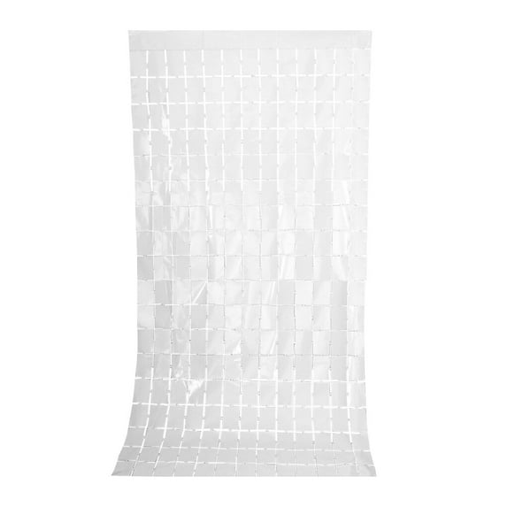 Elroy Curtain Sequin Square 1x2m Wall Decoration Rectangular Party Background Backdrop for Wedding, Silver