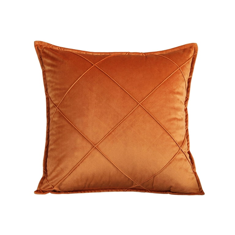 TureClos Cushion Cover Velvet Simple Soft Large Lattice Solid