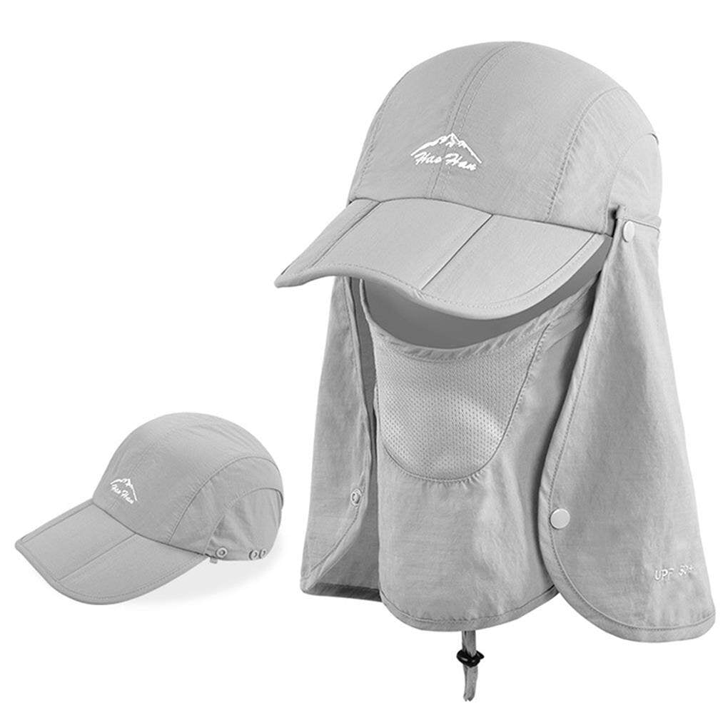 TureClos Detachable Sun Cap with Neck Face Flap Cover Outdoor Fishing