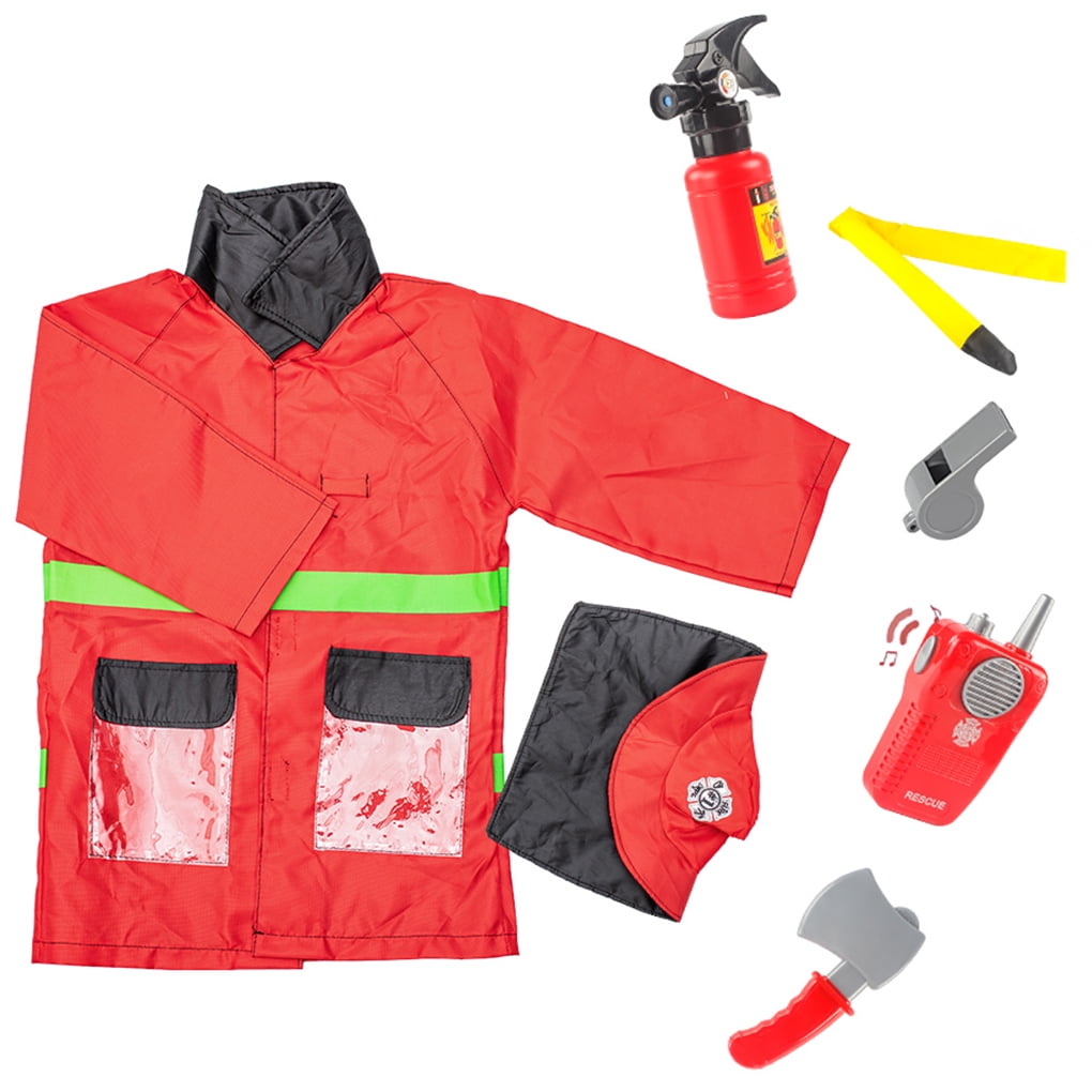 TureClos Firefighter Costume Firefighter Dress Up Toys Fire