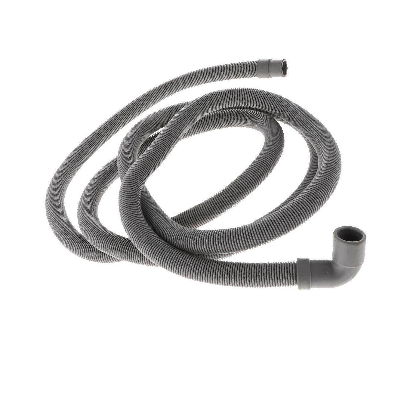 TureClos Flexible Elbow Drain Hose Pipe With Bracket For Washer Washing Machine 3m
