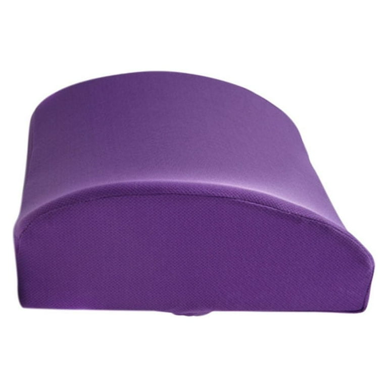 TureClos Foam Back Support Cushion Adjustable Straps Office Lumbar Pillow Chair Waist Supporter Purple