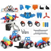 TureClos Magnetic Building Blocks Magnet Sticks Metal Balls Magnetic Designer Construction Set Vehicle Car Toys For Children