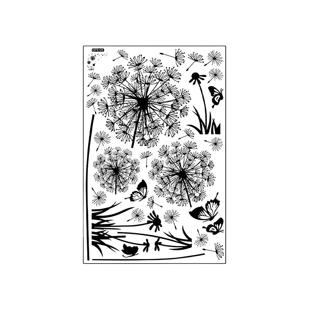 TureClos Office PVC Plant Insects Background Wall Sticker Bedroom