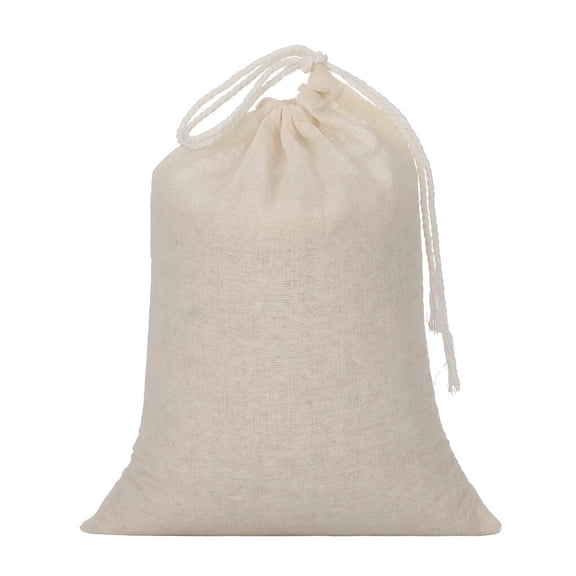TureClos Pack of 10 Reusable Drawstring Filter Bag Portable Tear Resistance Natural Multifunctional Spice Bags for Home Supplies