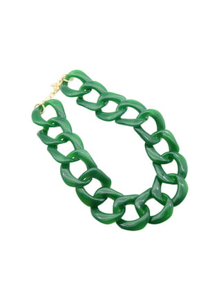 Acrylic Chain Necklace Bohemian Summer Plastic Clear Chain Collar Pendants  Women