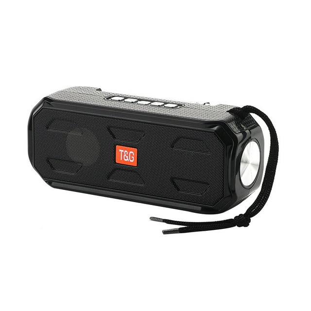 TureClos Speaker Bluetooth V5.0 Outdoor Camping Soundbar Portable Wireless Flashlight Loudspeaker, Black