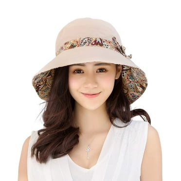 TureClos Summer Outdoor Travel Beach Women Wide Brim Hat Girl Sun Cap Lady UV Protection Panama Cap Bowtie Decoration
