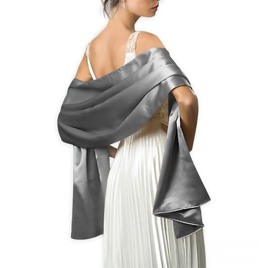 TureClos Wedding Dance Ball Women Satin Shawl Girls Evening