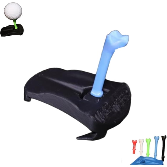 Turf Base V3-2026Turf Tee for Artificial Turf - Includes Pre-Cut Tee Variety Packs, Golf Simulator Tees, Hinged Turf Base V3, for Outdoor Indoor Winter Turf and Home Training Golf Tees 1pcs black