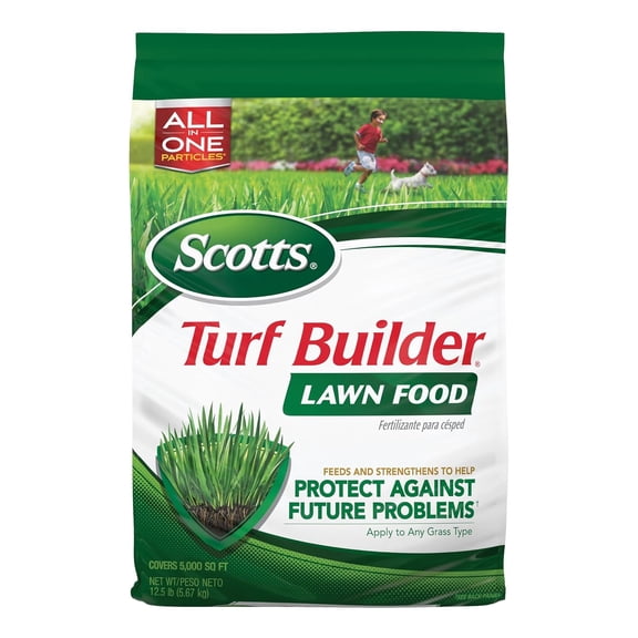 Turf Builder Lawn Food - Fertilizer for All Grass Types, 5,000 sq. ft., 12.5 lbs.