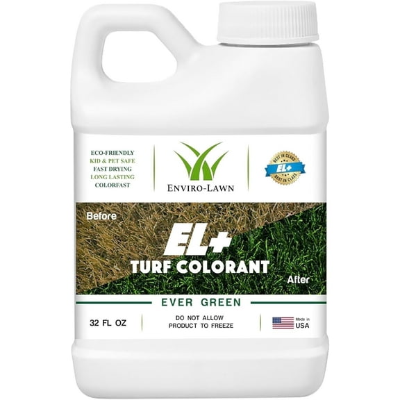 EnviroLawn Turf Colorant Spray, Long-Lasting Lawn Paint for Dormant Grass, Concentrate, 32 fl oz, Ever Green