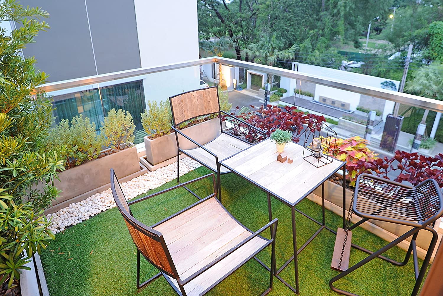 Green Polypropylene Artificial Grass Turf Rug, 4x6 ft