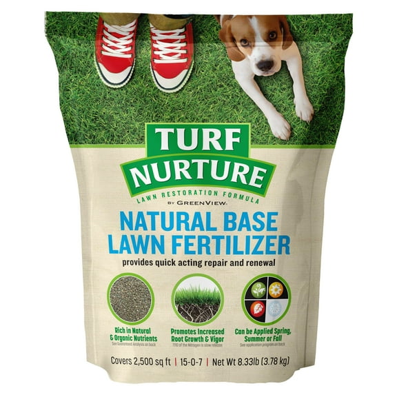 Turf Nurture Natural Base Lawn Fertilizer - 8.33 lb. Bag - Covers 2,500 sq. ft.